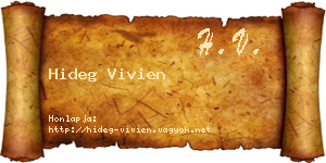Hideg Vivien névjegykártya